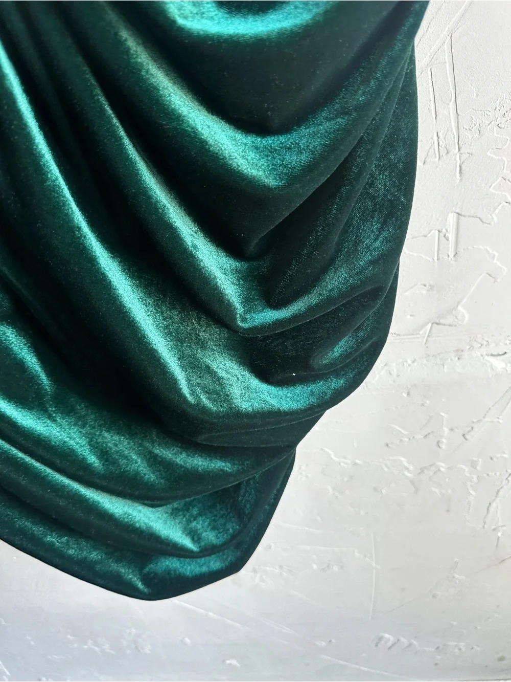 Lovers + Friends Milwood Midi Dress Emerald Velvet Ruched Y2K Party Sz S - Picture 7 of 14